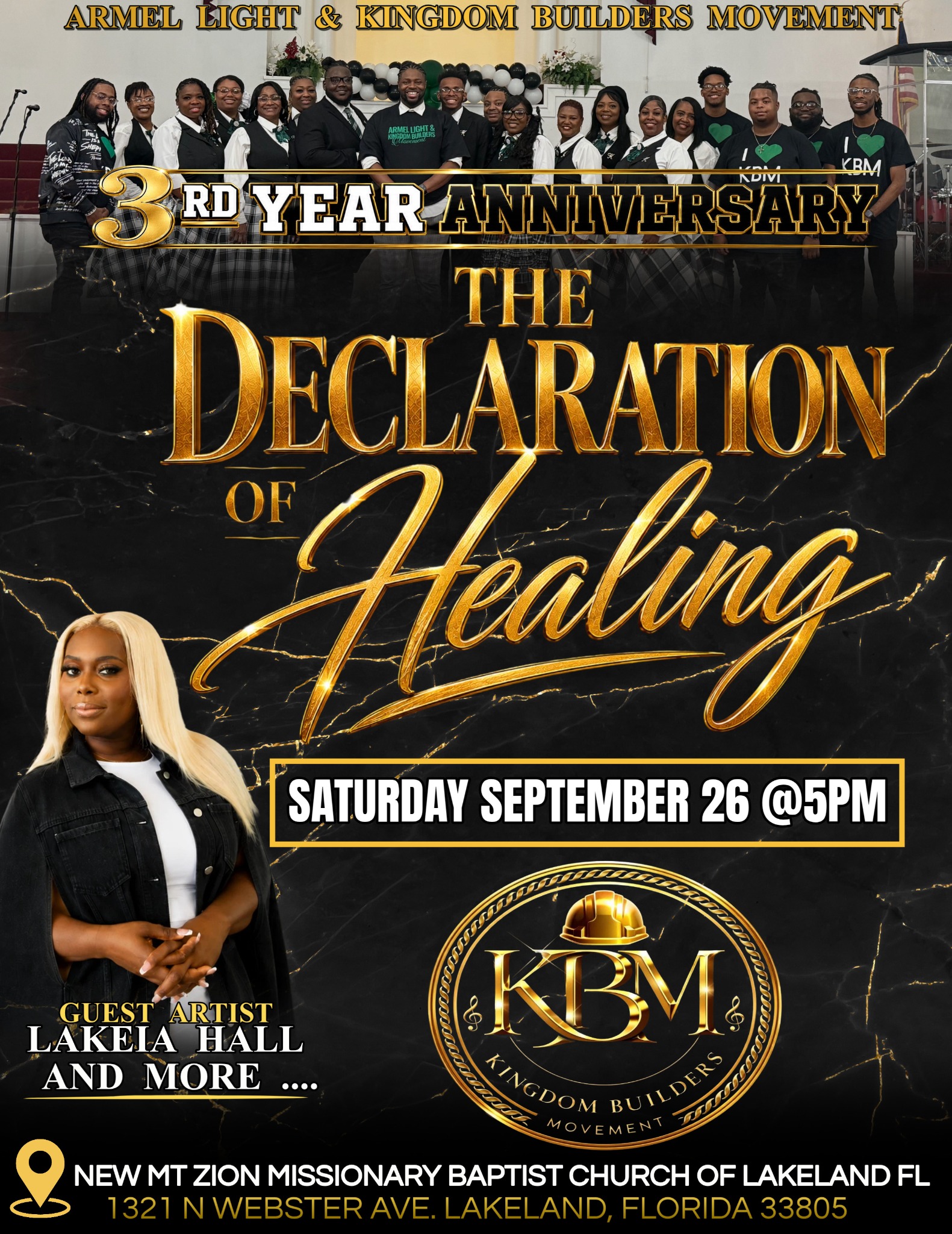 Kingdom Builders Movement anniversary flyer